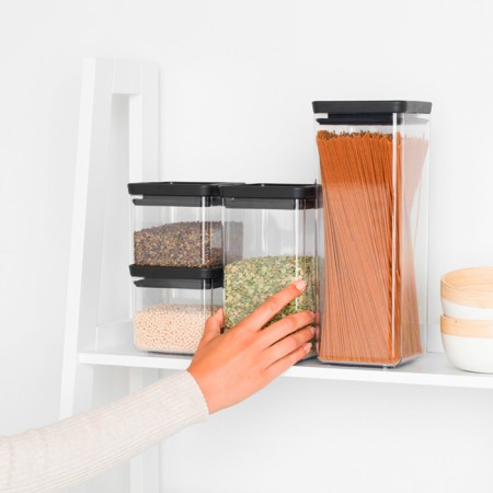 Rectangular container Brabantia Tasty+, dark gray color, 0.7 l-4