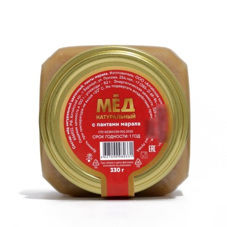 Altai honey with pantas Maral, 330 g-1