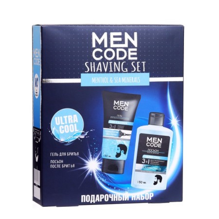 MEN CODE Gift Set: Ultrace shaving gel, 150ml + lotion after shaving, 150ml-6