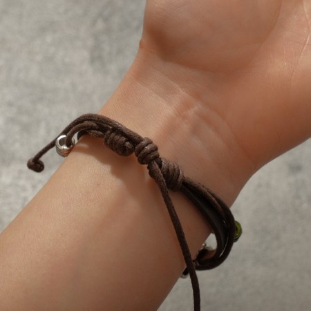 Bracelet Skin "Style" dolphins, colored with silver, d = 7.5 cm-3