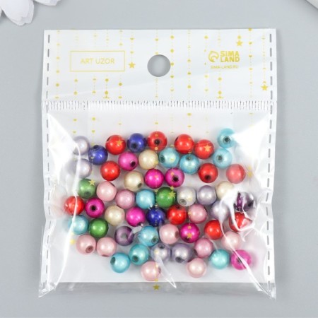 Beads for creativity round "Rainbow" set 10 grams 0.7x0.7 cm-4