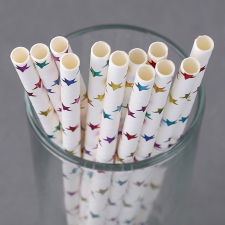 The pipe for the cocktail "Rainbow stars", a set of 12 pcs.-3