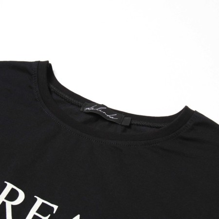Female home set (T -shirt/shorts), black/milk color, size 48-6