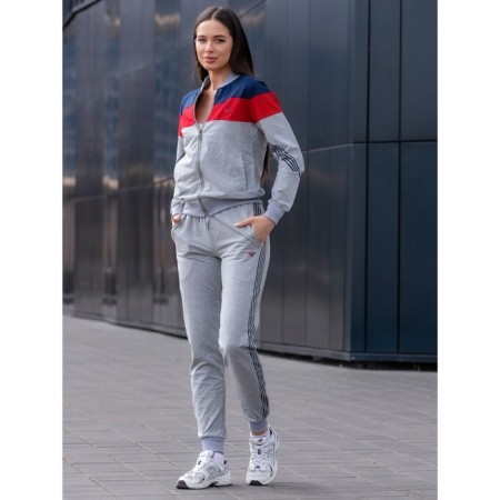 Female Female Suit, size 48, gray color, red color-3