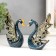 Souvenir Polystone "Blue Swan with Golden Wings" set 2 pcs 2.5x7.5x9 cm