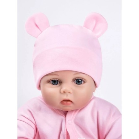 Children's cap Amarobaby Nature Essence Bear, size 40-42, pink color-4