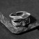 The ring "Mask", the color is black silver, dimensionless