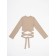 TOP for a girl with long sleeves on Generation ties, height 152 cm, beige color