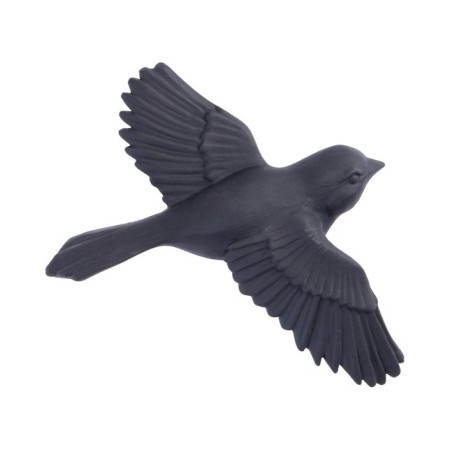 Decoration wall -mounted, gypsum panel "birds" 5 pcs, black, matte-3