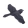 Decoration wall -mounted, gypsum panel "birds" 5 pcs, black, matte