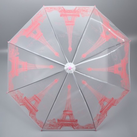 Umbrella - semi -automatic cane "Paris", 8 spokes, r = 46 cm, MIX drawing-5
