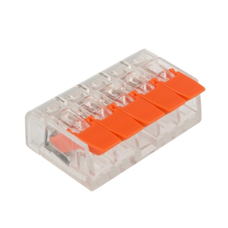 Universal compact terminal of QMS 221-415, 5-wire up to 4.0 mm² (40 pcs./Union) Rexant