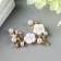 Decor for creativity Metal "Flower branch" pearls, rhinestones, gold 3.5x4 cm