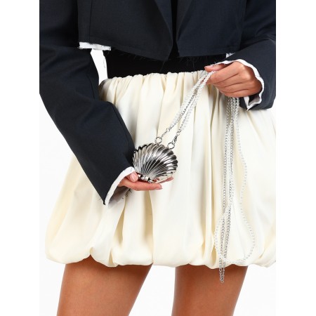 Female bag on a magnet, silver color-3