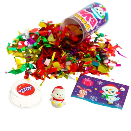 Chubby on the wand "winter boom", snowman 1, with stickers-1