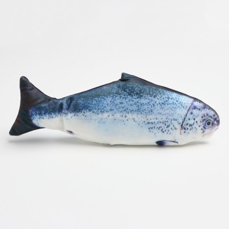 A toy for Cat "trout" with a moving tail and with USB-booting, 28 cm-1