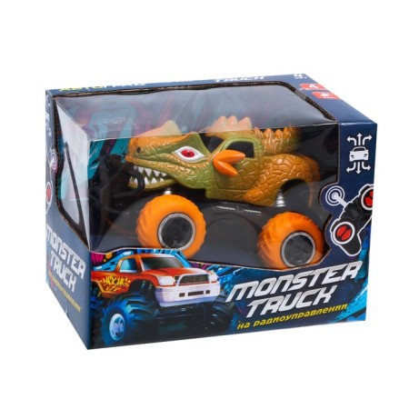 Dino radio -controlled jeep works on batteries, yellow color-4