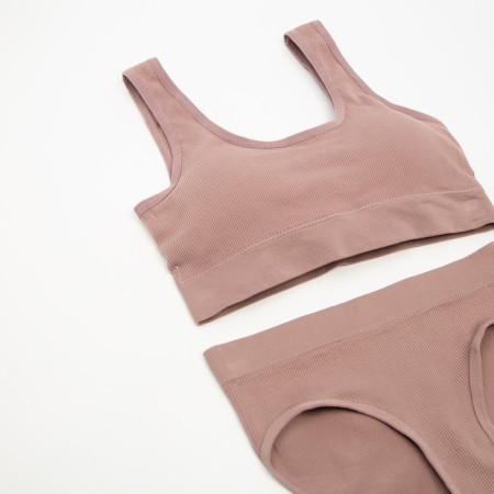 Female set (top, panties) Gray color, size 42-44-5