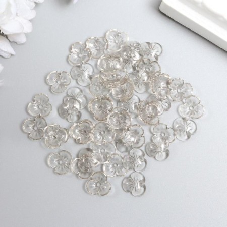 Beads for creativity Plastic "Busin hat" set 50 pcs Transparent 0.4x1x1 cm-2