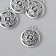 Decor for creativity Metal "Buddha in Flower" silver 1.9x1.6 cm