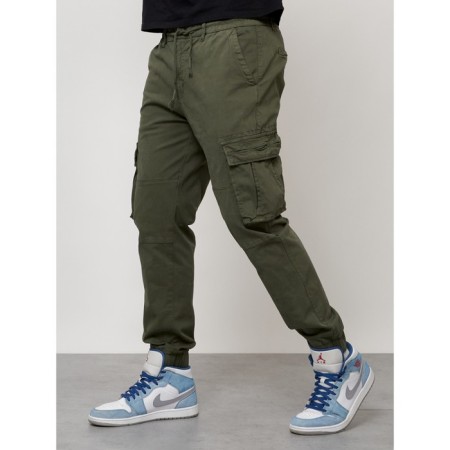 Cargo jeans men, size 48, khaki color-12
