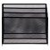 Vertical, desktop tray, 3 compartments, mesh, metal, black