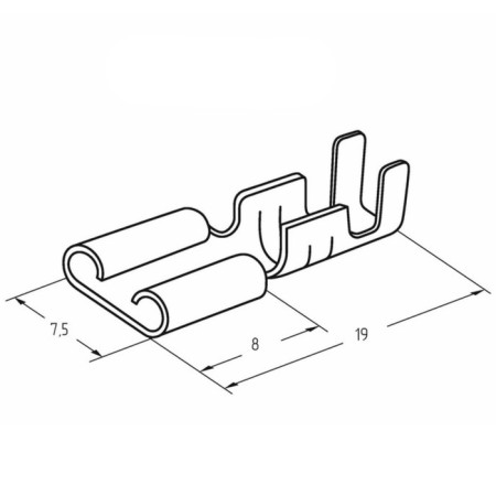 Terminal of a flat nest 7.5 mm 1-2.5 mm² (RP-M 2.5- (6.3)) rexant-2