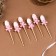 Swap eggs flower pink, set 6 pcs.