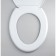 The toilet seat with the Rossplast lid "Decor. Sakura ", 46 × 36 cm, white color