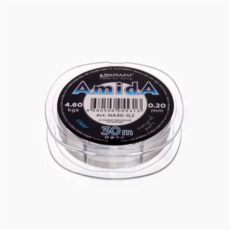 Namazu Amida fishing line, diameter 0.2 mm, test 4.6 kg, 30 m, transparent, 1 pc.-1