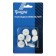 Furniture round tundra, d = 24 mm, 8 pcs., Plastic, white color
