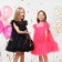 Children's elegant dress with a lush skirt KAFTAN, height 86-92, black