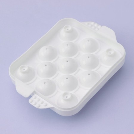 Form for ice "Sphere", 16 × 12 cm, 13 cells, white color