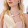 The necklace with pearls "Uniqueness" ball, white color in silver, 40 cm