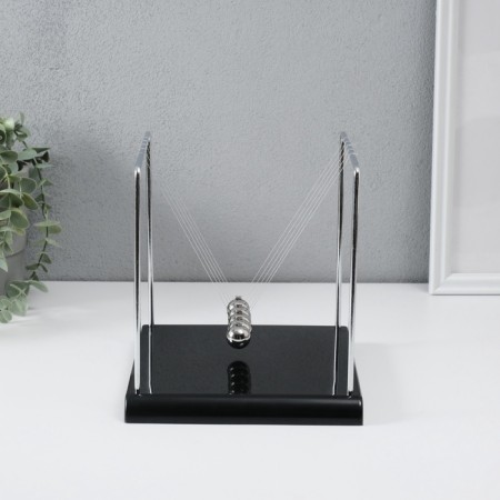 Pendulum "Technic balls" Black stand 18x20x17 cm-4