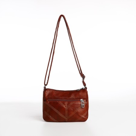 Cross-Bodi Bag on a zipper, brown color