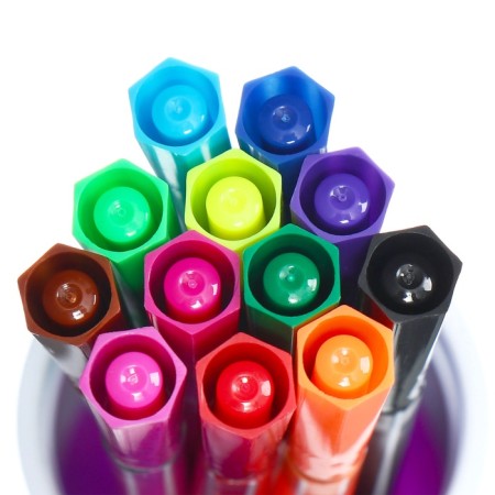 Flomasters 12 flowers in a plastic tube ventilated cap jungle-5