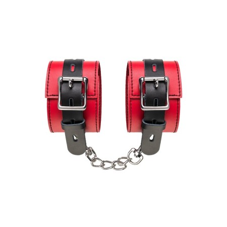 Toyfa Theatre shackles, leather, 28 cm, red color-2