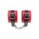 Toyfa Theatre shackles, leather, 28 cm, red color