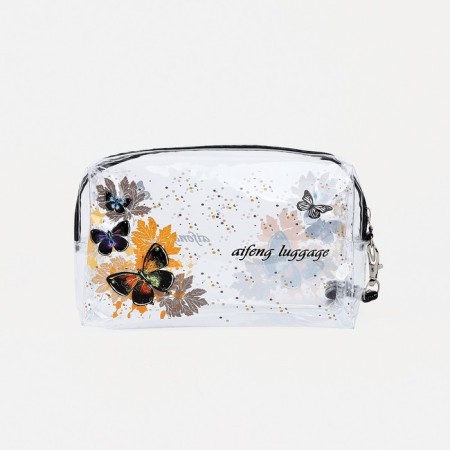 Cosmetic bag with lightning, black color-1