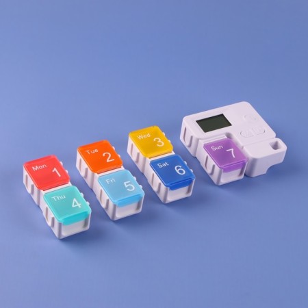 Tabertelet "Week", 7 sections, with a timer, multi -colored-4