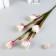 Artificial flowers "Empores Tulip" 4*90 cm, (the size of the bud 6x4cm) white with raspberry