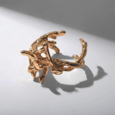 Ring "melting" is shapeless, the color is gold, dimensionless-3