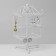Steering stand "Turnushka", 3 tiers, 48 ​​pairs, metal, 11 × 11 × 28 cm, white color