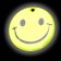 The reflective element "Smiley-smile", bilateral, d = 5 cm, yellow color