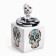 Ash for the house is a smokeless "skull", for cigarettes and sticks, 8.5 x 16 cm, blue