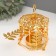 Summary Metal for 1 candle "Lanter. Flower and twigs" gold d = 5.5 cm 9.8x10.5x14 cm