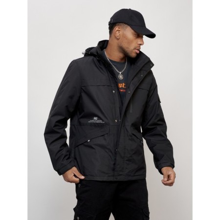 Sports male jacket, size 56, black color-2