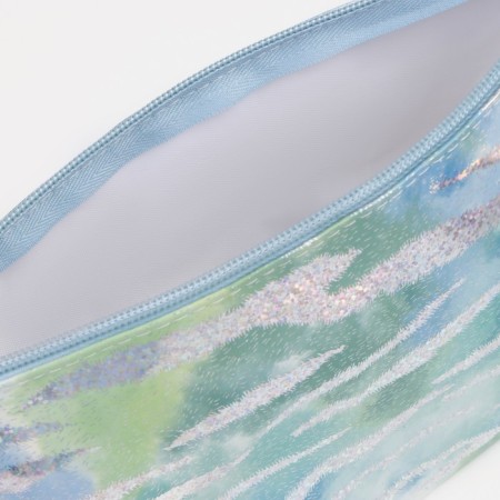 Cosmetic bag with lightning, blue color-2