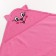 Baby towel, corner, terry, size 90x105 cm, pink color